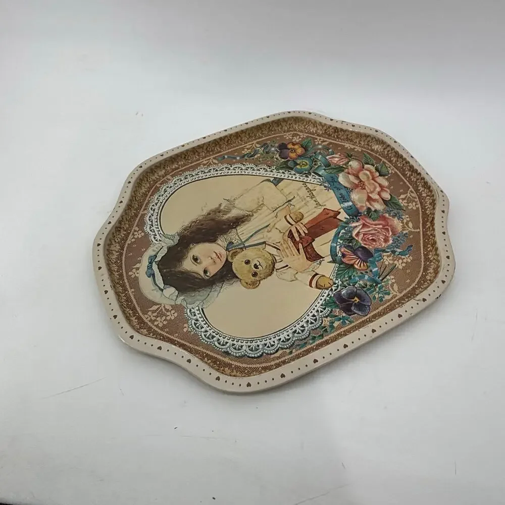 Vintage Jan Hagara “A Token of Love” Decorative Tin Tray